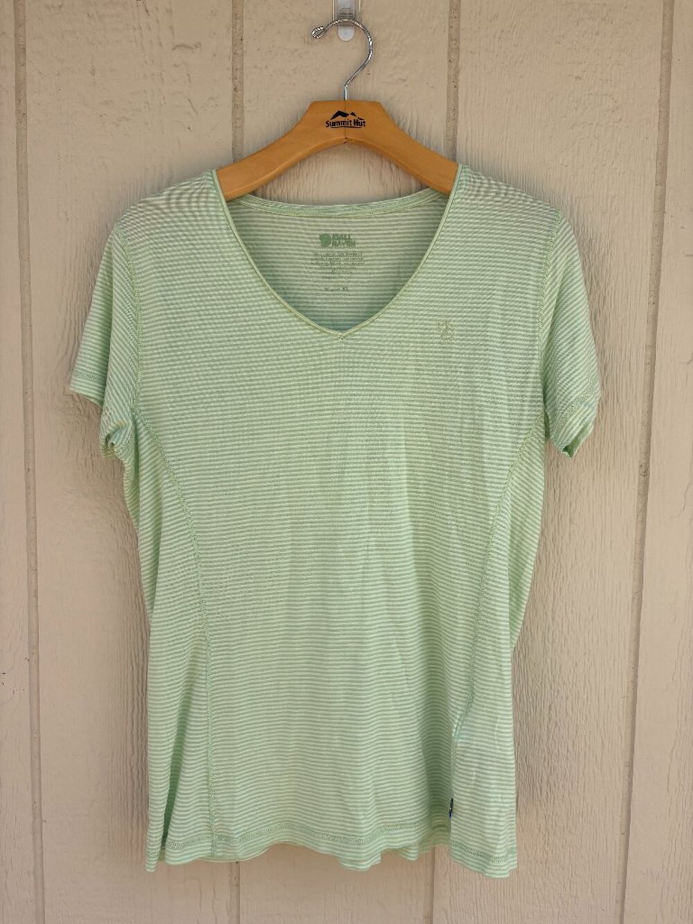 Fjallraven Abisko Cool T-Shirt Women's XL Mint Green Outdoor Hiking‎ Summer